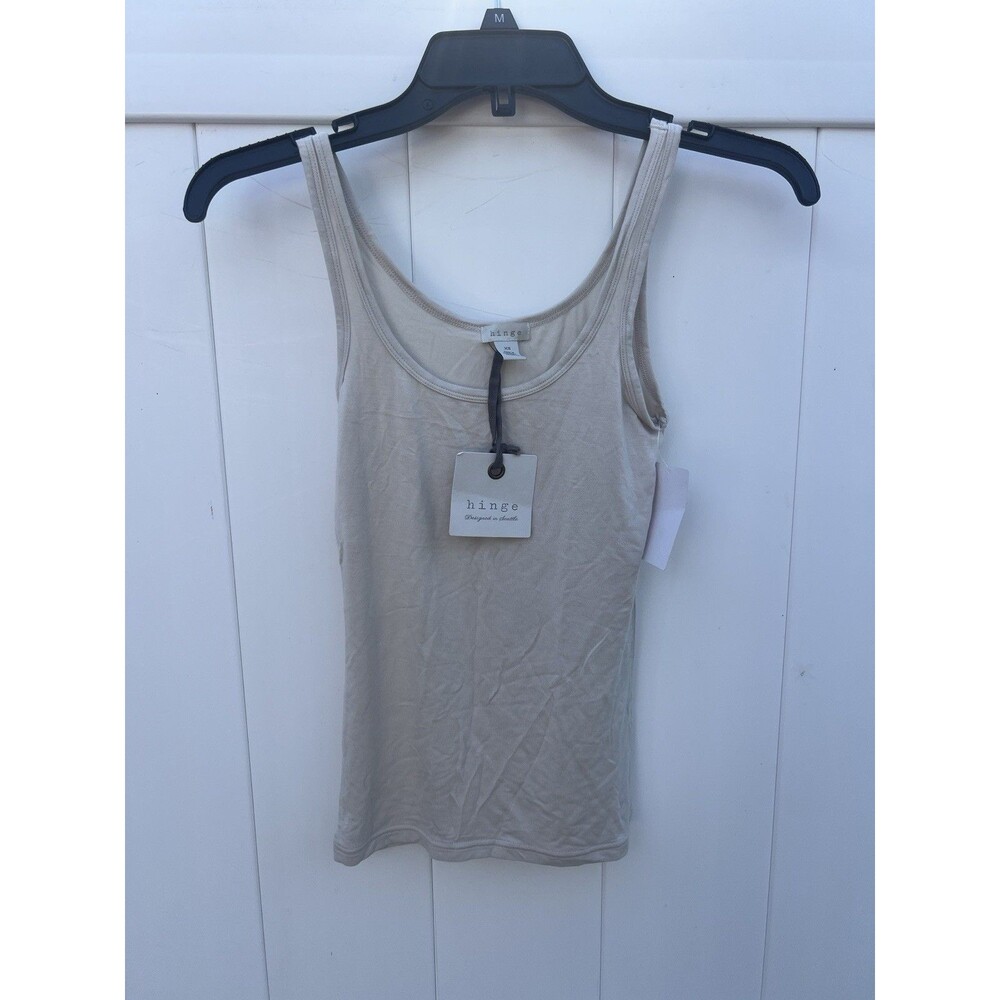 Hinge Women's XS Beige Sleeveless Camisole Tank Top Rayon New NWT